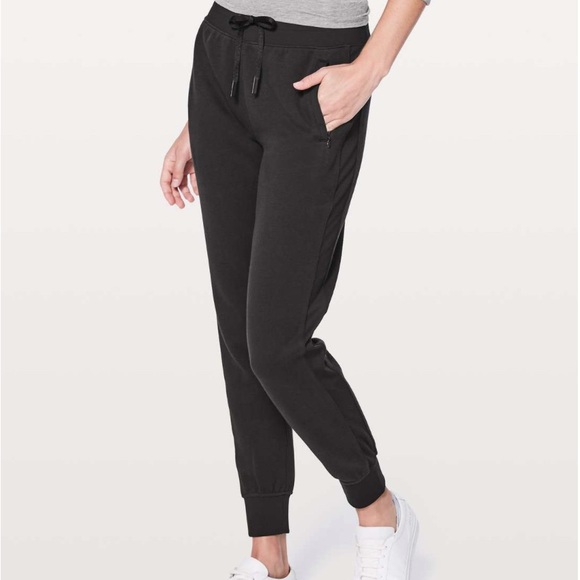 lululemon athletica Pants - LULULEMON Black Scuba Joggers Get Going Jogger Pants 28.5” Cotton W5A5GS Sz 6